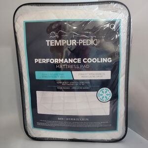 TEMPUR-PEDIC Performance Cooling Mattress Pad Stretch Skirt Size: QUEEN